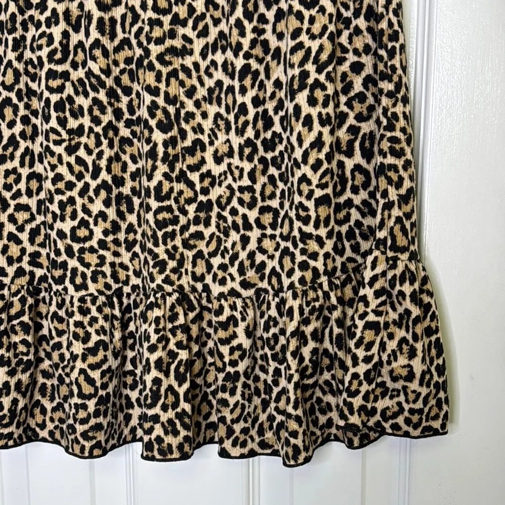 MTS Leopard Mini Skirt with Ruffled Style - Picture 6 of 7
